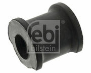 febi sway bar bushing front view, febi sway bar bushing side view, febi sway bar bushing specifications FEBI Sway Bar Bushing - Durable Rubber Material for Car Owners and Mechanics | Size: 43mm x 43mm x 46mm FEBI Sway Bar Bushing - High Quality Replacement febi, sway-bar-bushing, car-parts, automotive, mechanics, vehicle-handling, suspension, rubber-bushing, durable, ai-generated