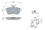 BOSCH Brake Pad Rear for Scudo Minibus/Buses & Vans - Low-Metallic Material — Brake Pads