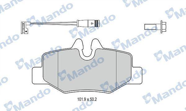 MANDO MBF015209 Brake Pad Set - Rear for Vito 2.2-3.2 — Brake Pads