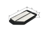 BOSCH Air Filter F026400160 - High Efficiency for 2006 Honda Civic VIII — Air & Cabin Filters