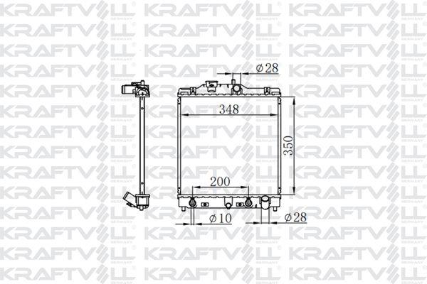 Kraftvoll 08040051 Motor Su Radiator Honda Civic 1992-2000 (350*359*23) (At) Radiator — Radiators & Fans