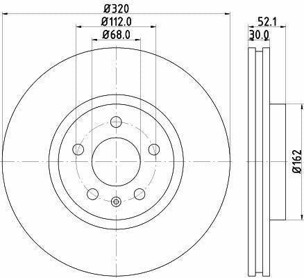 HELLA Pagid Brake Disc - Fits Audi A4, A4 Allroad and 2 more models — Brake Rotors & Drums