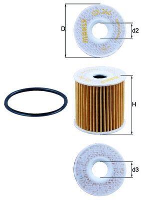 Mahle OX346D Oil Filter Cabrio 450 00-04 City Coupe 450 98-04 Roadster 452 03-05 Fortwo Coupe 450 04-07 — Oil Filters