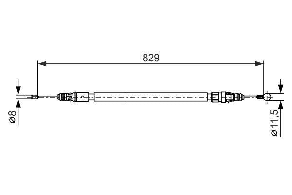 BOSCH Handbrake Cable — Brake Cables & Hardware