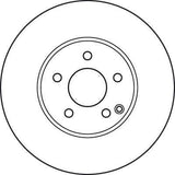 TRW DF6078S Brake Disc for Mercedes-Benz - Ventilated Disc, 5 Holes — Brake Rotors & Drums