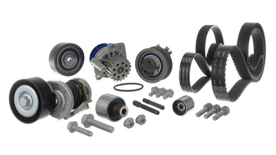 SKF VKMC11000 Camshaft Bearing Kit + Water Pump + V-Belt Ve Tensioner Complete Kit Crafter Ckub Caa — Water Pump & Thermostat