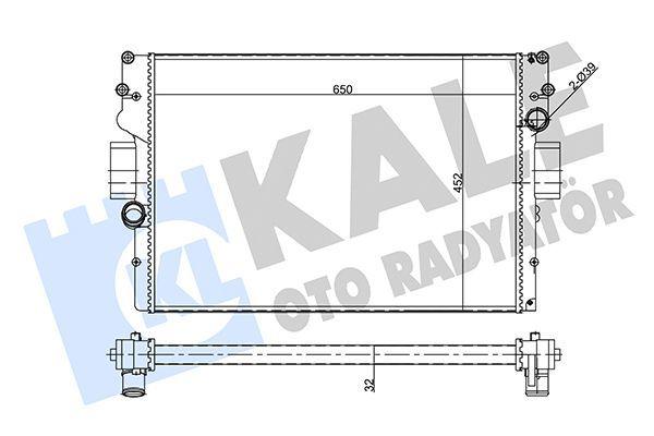 kale radiator 06-daily front view, kale radiator 06-daily side view, kale radiator 06-daily technical specifications KALE 356410 Radiator 06-Daily - Durable Aluminum Construction for Car Owners and Mechanics | 650mm Length KALE Radiator 06-Daily - Durable Aluminum Construction kale, radiator, car-parts, mechanics, aluminum, cooling-system, car-owners, automotive, vehicle-cooling, ai-generated