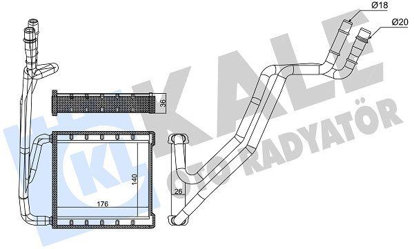 Kale 370735 Heater Core Ford Courier 14- / B-Max 11- — Heater & Blower