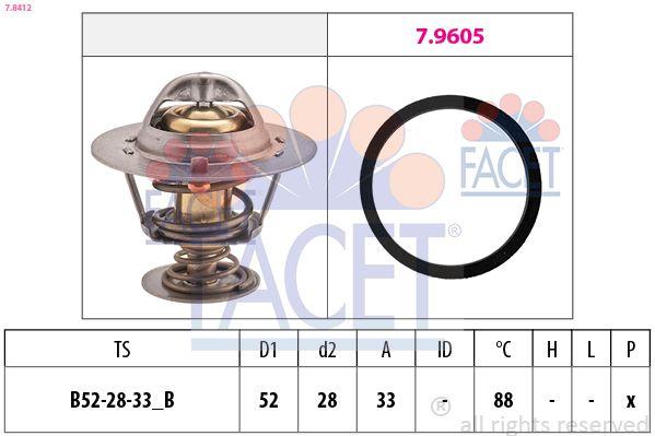 Facet 78412 Ford Transit V184/V347/V363/Custom/Ranger/Boxer/Ducato 14-18 88C Thermostat — Water Pump & Thermostat