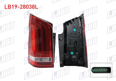 LABO LB19-28038L Tail Lamp Left LED Mercedes Vito (W447) 2016 — Tail, Signal & Reflectors