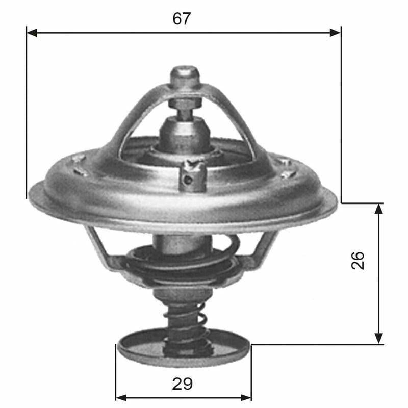 GATES Thermostat 80°C Omega.B 2.5D — Water Pump & Thermostat