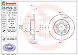 Brembo Rear Brake Disc - High Performance for Audi A4 (2001-2008) & Seat Exeo (2009-2014) — Brake Rotors & Drums