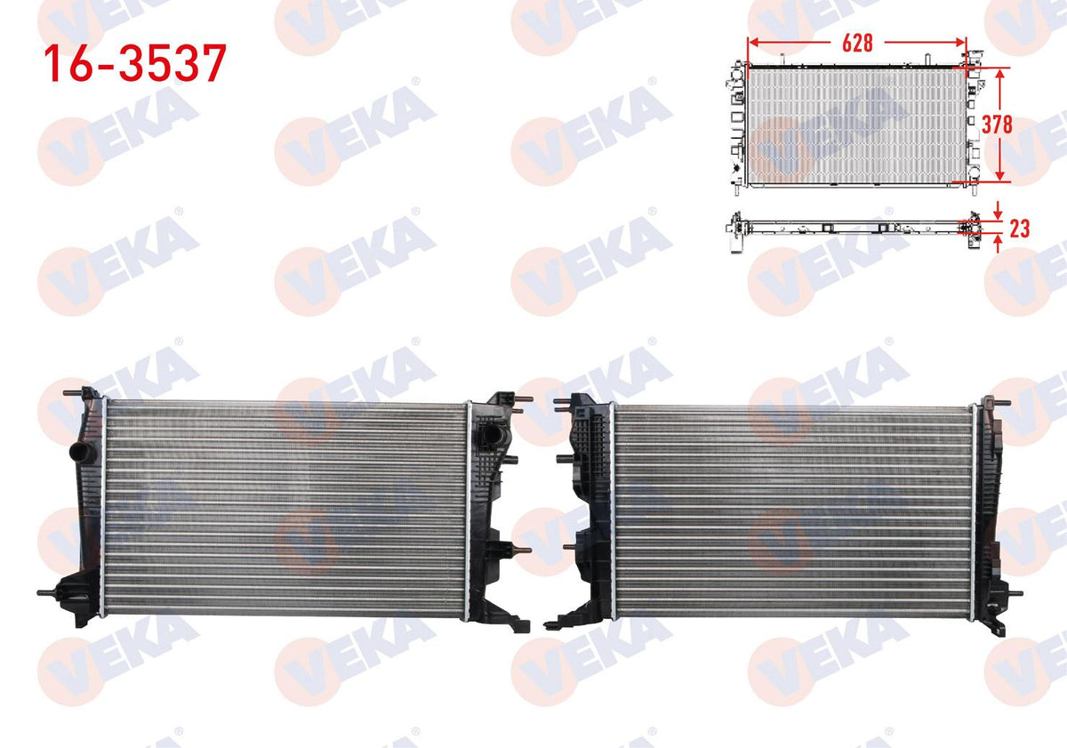Veka 16-3537 Su Radiator Mechanical Renault Megane III (Kz0 / 1) 1.5 dCi M-T Ac + /-2008-2015 — Radiators & Fans