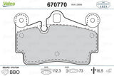 VALEO 670770 Rear Brake Pads - Reliable Performance for Touareg