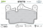 valeо 670770 rear brake pads for vw touareg, technical specifications of valeo 670770 brake pads VALEO 670770 Rear Brake Pads - Reliable Performance for Touareg Owners | 4.41 x 2.87 x 0.65 inches VALEO 670770 Rear Brake Pads for Touareg 2017-2018 brake-pads, valeо, vw-touareg, rear-brake-pads, car-parts, mechanics, automotive, brake-system, performance-parts, ai-generated