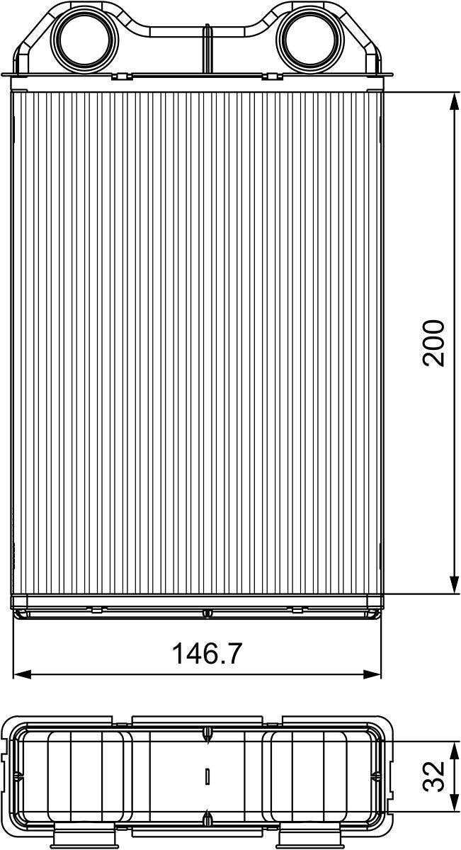 Valeo 811533 Heater Core Mini Cooper R50 R52 R53 — Heater & Blower