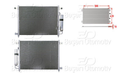 Wisco 2143056-00 A/C Condenser 580X410x16 Chevrolet Kalos. Aveo 1.2. 1.4 04 > — Condensers & Evaporators