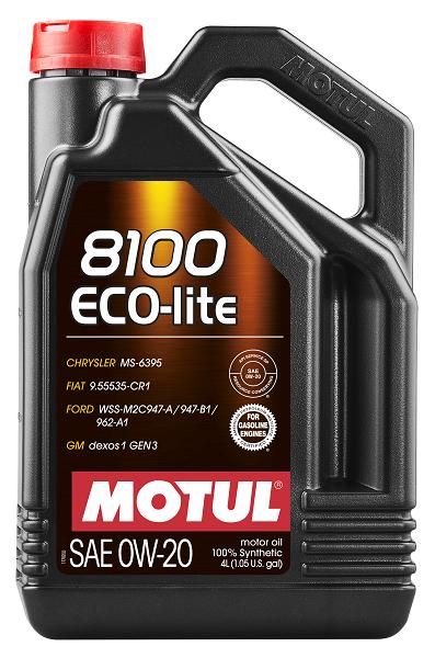 Motul 305-108535 8100 Eco Lite 0W-20 DEXOS1 GEN2 4 Litre Motor Oil