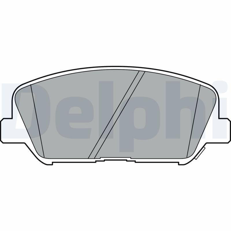 Delphi LP2477 Front Brake Pad Set - Low-Metallic & Noise Reduction — Brake Pads