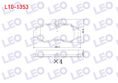 LEO L10-1353 Brake Pad Rear Volkswagen Lt 28-35 II 2.8 TDI 1996-2006 / Mercedes Sprinter 3T (903) 313 CDI 1995-2 — Brake Pads
