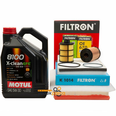 Filtron Opel Astra H Filtron 1.3 Diesel Scheduled Service Filter Set- Motul Efe 4 LT 5W30 (Oil F — Maintenance & Service Kits