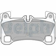delphi lp2118 brake pads for touareg q7 cayenne front view, delphi lp2118 brake pads close up DELPHI LP2118 Front Brake Pads for VW Touareg, Audi Q7, Porsche Cayenne | Low-Metallic, 132.4mm Width DELPHI LP2118 Brake Pads for Touareg, Q7, Cayenne delphi, brake-pads, touareg, q7, cayenne, low-metallic, car-maintenance, mechanics, car-owners, ai-generated