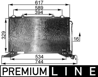 Mahle AC208000P A/C Condenser (610X321x16) W210 S210 E 200 CDI E 220 CDI M 111957 (Eno:8Fc35103717 — Condensers & Evaporators