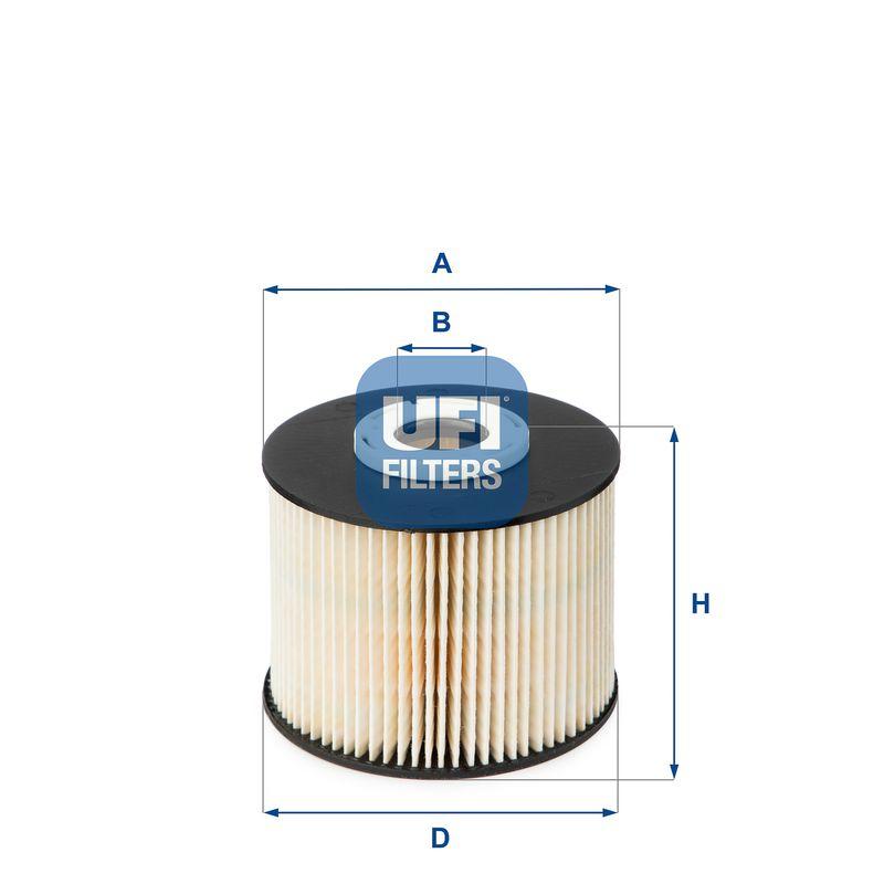 Ufi 26.055.00 Diesel Filter 308-407-508-3008-5008-C4-C5-Exp-Scd-Jumpy 2.0Hdi — Fuel Delivery