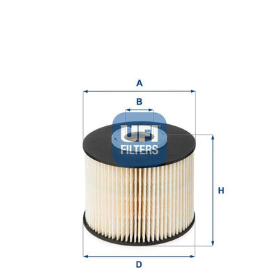Ufi 26.055.00 Diesel Filter 308-407-508-3008-5008-C4-C5-Exp-Scd-Jumpy 2.0Hdi — Fuel Delivery