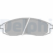 DELPHI LP1759 Brake Pads Front View, DELPHI LP1759 Technical Specifications DELPHI LP1759 Brake Pads for Maxima and L200 Vehicles - High Performance | 151.4 mm Width DELPHI LP1759 Brake Pads - Maxima and L200 Compatible delphi, brake-pads, maxima, l200, high-performance, car-parts, mechanics, braking-system, automotive, ai-generated