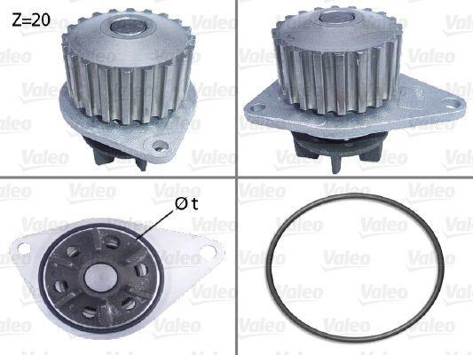 VALEO Water Pump 506035 - Engine Cooling Replacement for 1.4L 8V — Water Pump & Thermostat