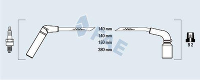 FAE 83566 Spark Plug Wire Set Chevrolet Aveo / Kalos 1.2 8V — Coils & Plugs