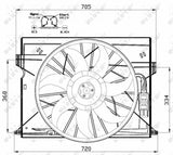 BOSCH NRF 47444 Radiator Fan - Complete Motor Cooling System — Radiators & Fans