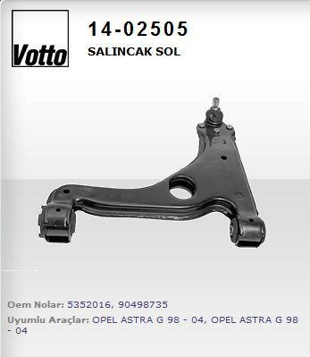 Votto 14-02505 14.02505 /Control Arm Left Opel Astra G/H Vectra B Zafira 98-> — Control Arms & Ball Joints