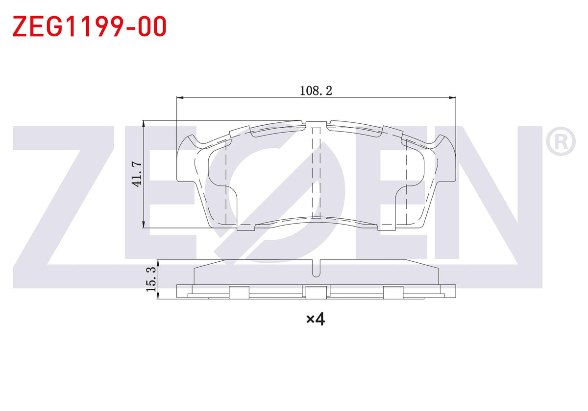Zegen ZEG1199-00 Brake Pad Front Suzuki Alto IV (Ff) 1.1 2008-2013 — Brake Pads