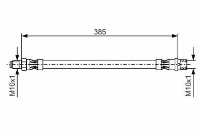 BOSCH 1987476439 - Brake Hose for 1996-2007 C-Series & E-Series — Brake Hydraulics