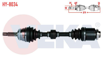 Hyundai 495001C460 Getz (Tb) 1.5 CRDi ABS li 48 Outer 579mm 2002-2008