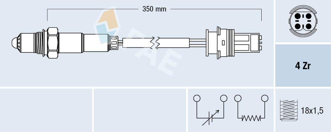 FAE 77272 Lambda Sensor M.Benz 140 163 170 210 215 220 93 — Oxygen & Air-Fuel