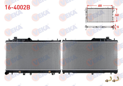 Veka 16-4002B Water Radiator Brazing Subaru Impreza (Gr) 1.5 A-T 2008-2012 / Forester (Sh) 2.0 A-T 2008-20 — Radiators & Fans