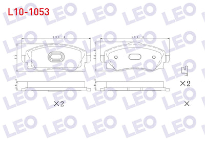 LEO L10-1053 Brake Pad Front Opel Corsa C 1.3 CDTi 2000-2006 / Corsa C 1.0 2000-2006 / Corsa C 1.2 2000-2006 / C — Brake Pads