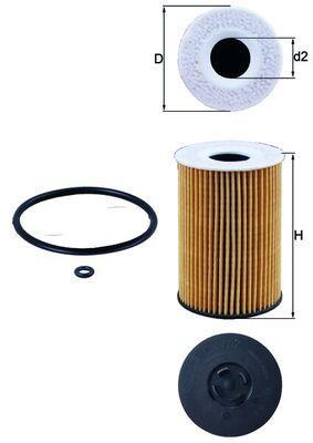 Mahle OX787D Oil Filter VW Golf VII/Passat/A3/Octavia/Crafter/T6/Caddy IV/Man TGE 1.6-2.0 TDI — Oil Filters