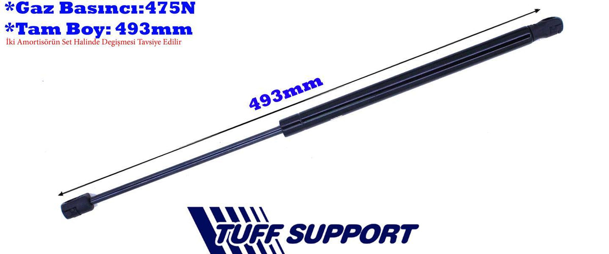 TUFFSUPPORT 612390 Trunk Gas Strut C4 II Hb Gas Charged — Support Rods & Struts