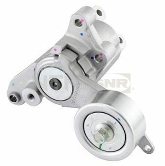 snr alternator tensioner pulley front view, snr alternator tensioner pulley side view, snr alternator tensioner pulley installed in vehicle SNR Alternator Tensioner Pulley - Compatible with Toyota Hilux III & Hiace | 32mm Width SNR Alternator Tensioner Pulley for Toyota Hilux & Hiace snr, alternator-tensioner-pulley, toyota-hilux, hiace, vehicle-parts, mechanic-tools, automotive-repairs, 2.5d-diesel, 2.8d-diesel, ai-generated