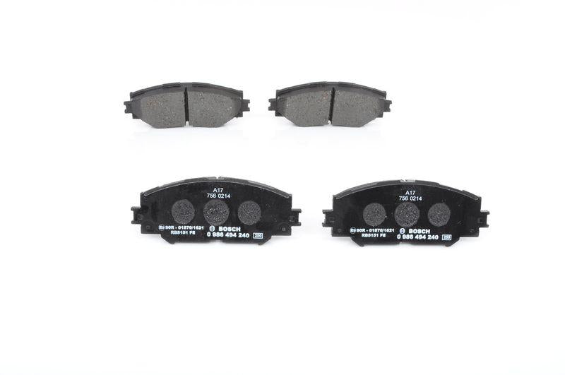 Bosch 0986494240 Brake Pad Front Auris (E15/E18)-Corolla Sedan (E15) 1.3-1.8 06-18 — Brake Pads