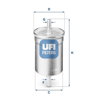 Ufi 31.710.00 Fuel Filter Clio.I.II-Mgn.I.II-Lgn.I.II-Logan (Demir) — Fuel Delivery