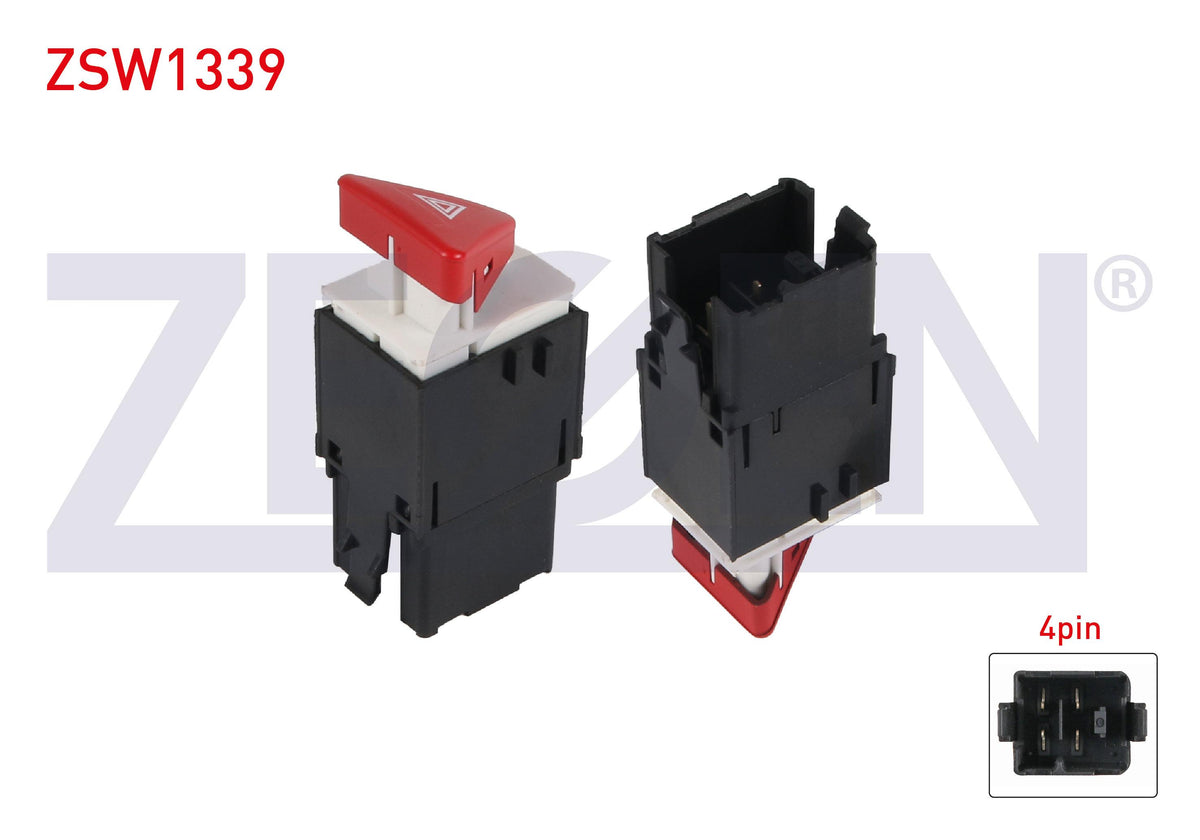 Zegen ZSW1339 Flasher Switch 4 Pin Volkswagen Passat 2005 — Switches & Relays