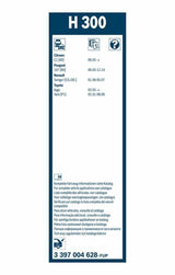 BOSCH Wiper Blade - Rear 30cm for Yaris & Aygo — Wipers