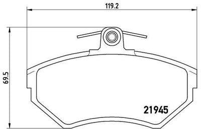 Brembo P85032 Front Brake Pad Classic VW Golf III-IV Polo III Lupo 16mm — Brake Pads