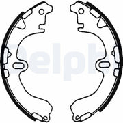 DELPHI LS1601 brake shoe set for 92-02 Corolla, DELPHI LS1601 brake shoes installed in a Toyota Corolla DELPHI LS1601 Brake Shoe Set | Compatible with 1992-2002 Toyota Corolla | Perfect for Car Owners & Mechanics DELPHI LS1601 Brake Shoe Set for 92-02 Corolla brake-shoes, delphi, toyota-corolla, braking-system, car-maintenance, automotive-parts, mechanics, car-owners, ai-generated, brake-replacement
