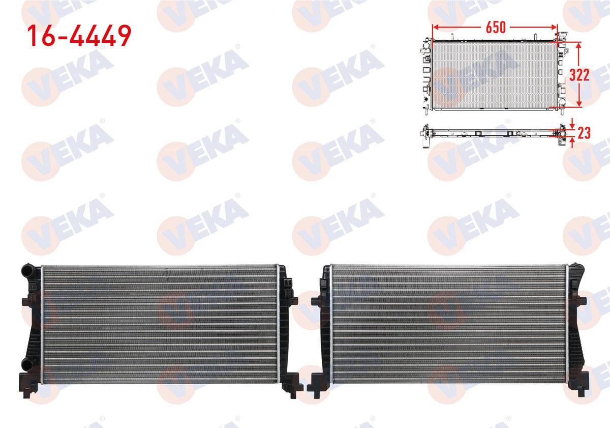 Veka 16-4449 Su Radiator Mechanical Volkswagen Golf VII (5G1) 1.2 TSI A-T / M-T Ac + /-2012 — Radiators & Fans